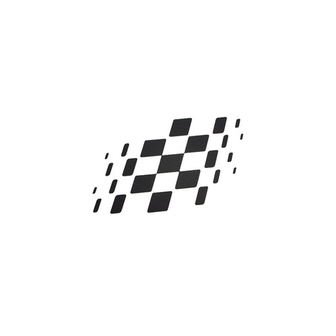 Lambretta GP Chequered Flag Legshield Sticker - Scootopia